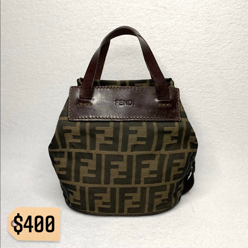 ✨✨✨✨SOLD✨✨✨✨ Fendi Roma Authentic Mini Zucca VERY RARE Nylon Handbag Purse EUC